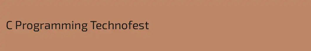 C Programming Technofest